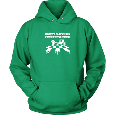 Born to play chess, forced to work - Adult Unisex Hoodie