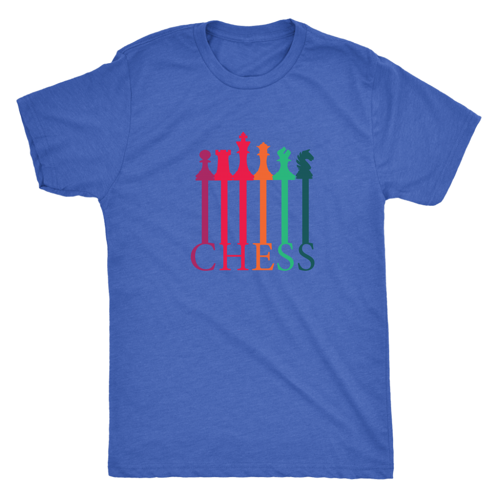 Chess connecting Pieces spectrum - Triblend T-Shirt
