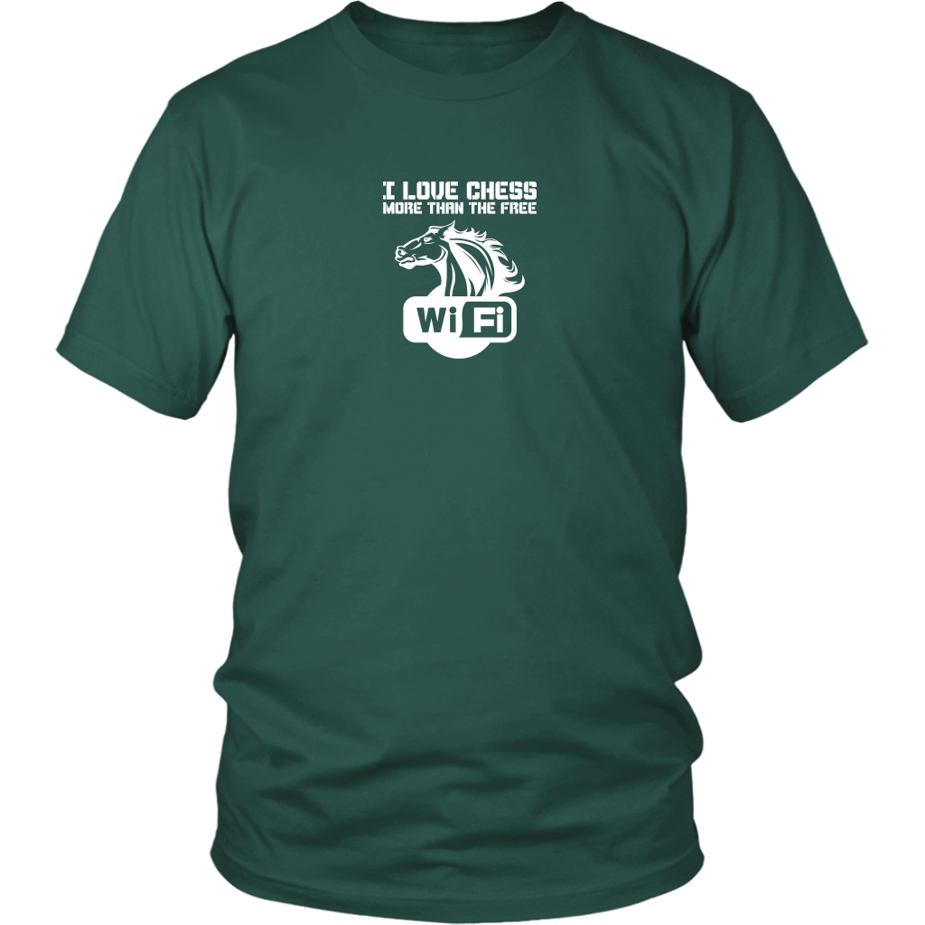 I love chess more than free WiFi! - Adult Unisex T-Shirt