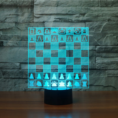 Three Dimensional Chess Game LED Art Lamp