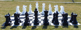 25" King Indoor / Outdoor Garden Chess Set with Plastic Grid Chess Board