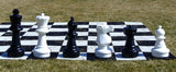 25" King Indoor / Outdoor Garden Chess Set with Plastic Grid Chess Board