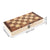 3 in 1 Foldable chess, checkers and backgammon wooden board game set