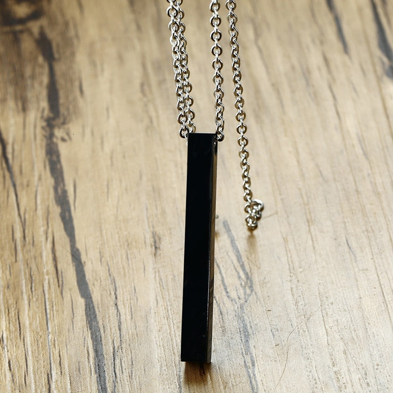 Engraved Metal Chain Pendant - KING