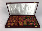 Painted Wood Small Maharaja Chess Pieces with Storage Box