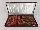 Painted Wood Small Maharaja Chess Pieces with Storage Box