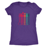 Chess connecting Pieces spectrum - Triblend T-Shirt