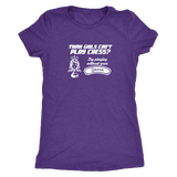 Think girls can't play chess? Try playing without Queen! - Womens Triblend T-Shirt