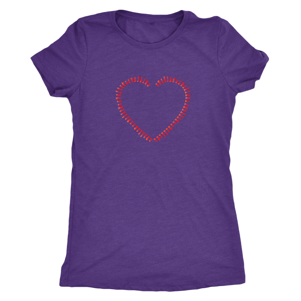 Heart made of chess pieces  - Triblend T-Shirt