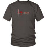 I heart Chess - I love Chess plaid reflective design - Adult Unisex T-Shirt