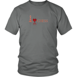 I heart Chess - I love Chess plaid reflective design - Adult Unisex T-Shirt