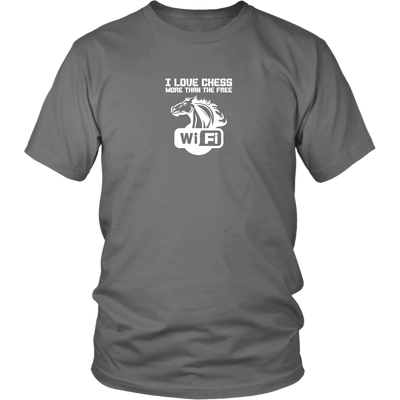 I love chess more than free WiFi! - Adult Unisex T-Shirt