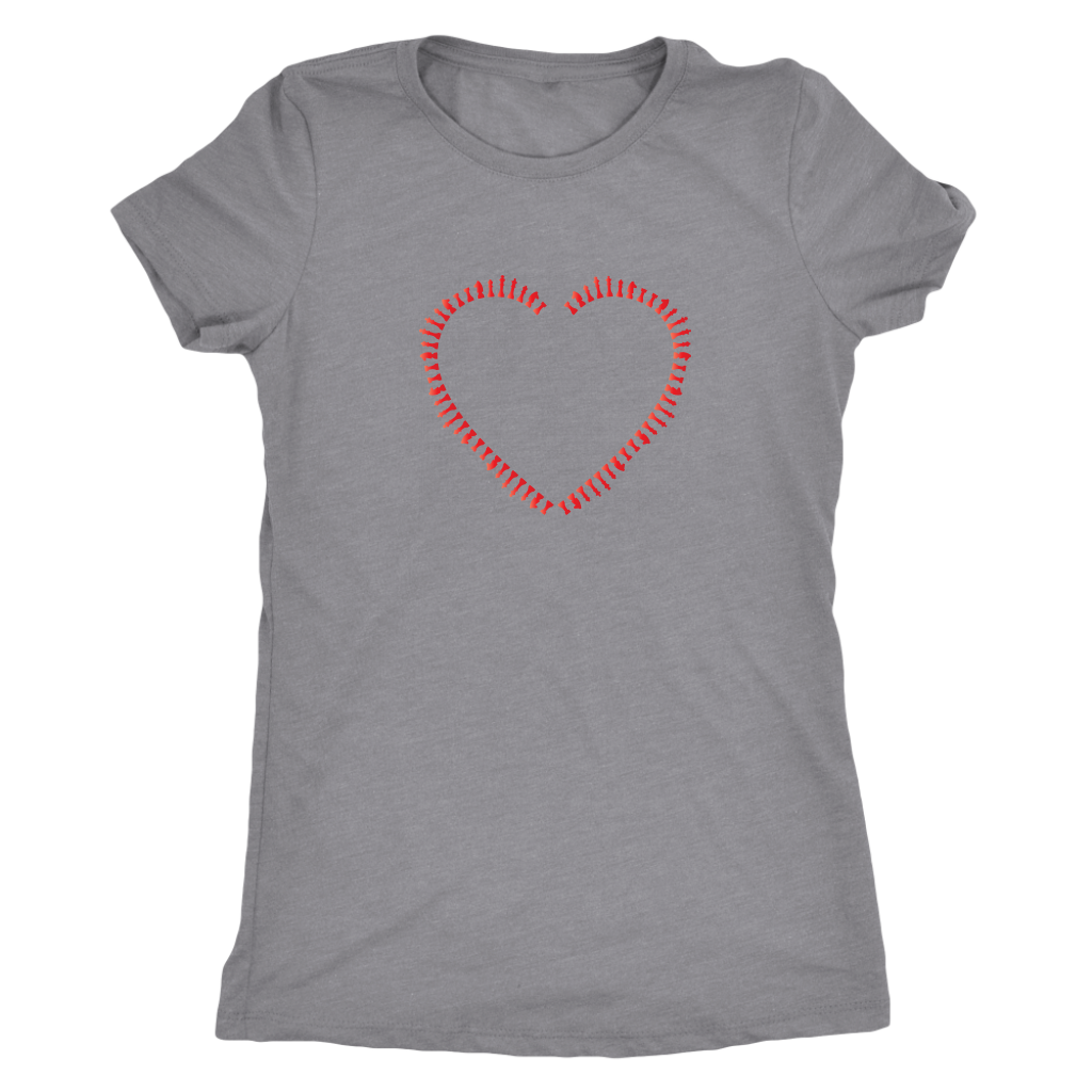 Heart made of chess pieces  - Triblend T-Shirt