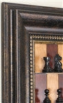 Red Cherry Chess Board with Antique Bronze Frame