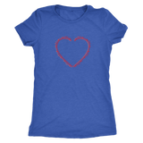 Heart made of chess pieces  - Triblend T-Shirt