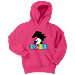 Chess Atomic Table Black Knight- Youth Unisex Hoodie