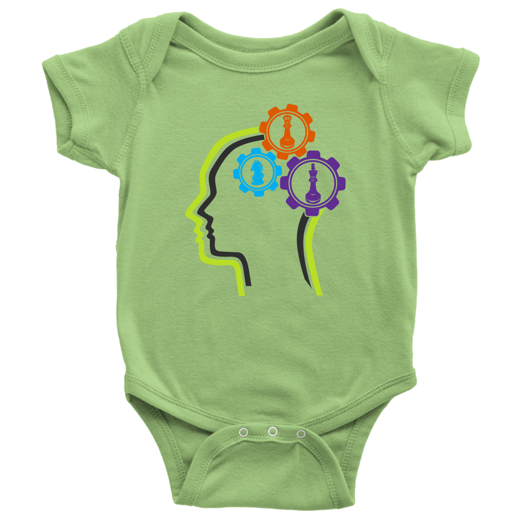 Chess in the mind - Chess Gears - Baby Onesie