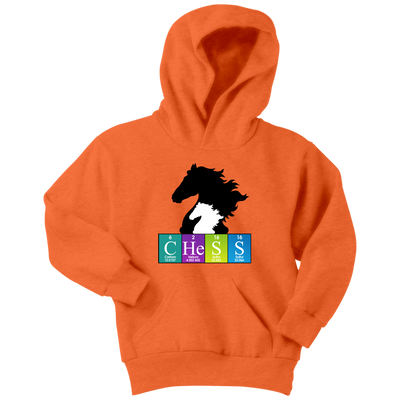 Chess Atomic Table Black Knight- Youth Unisex Hoodie