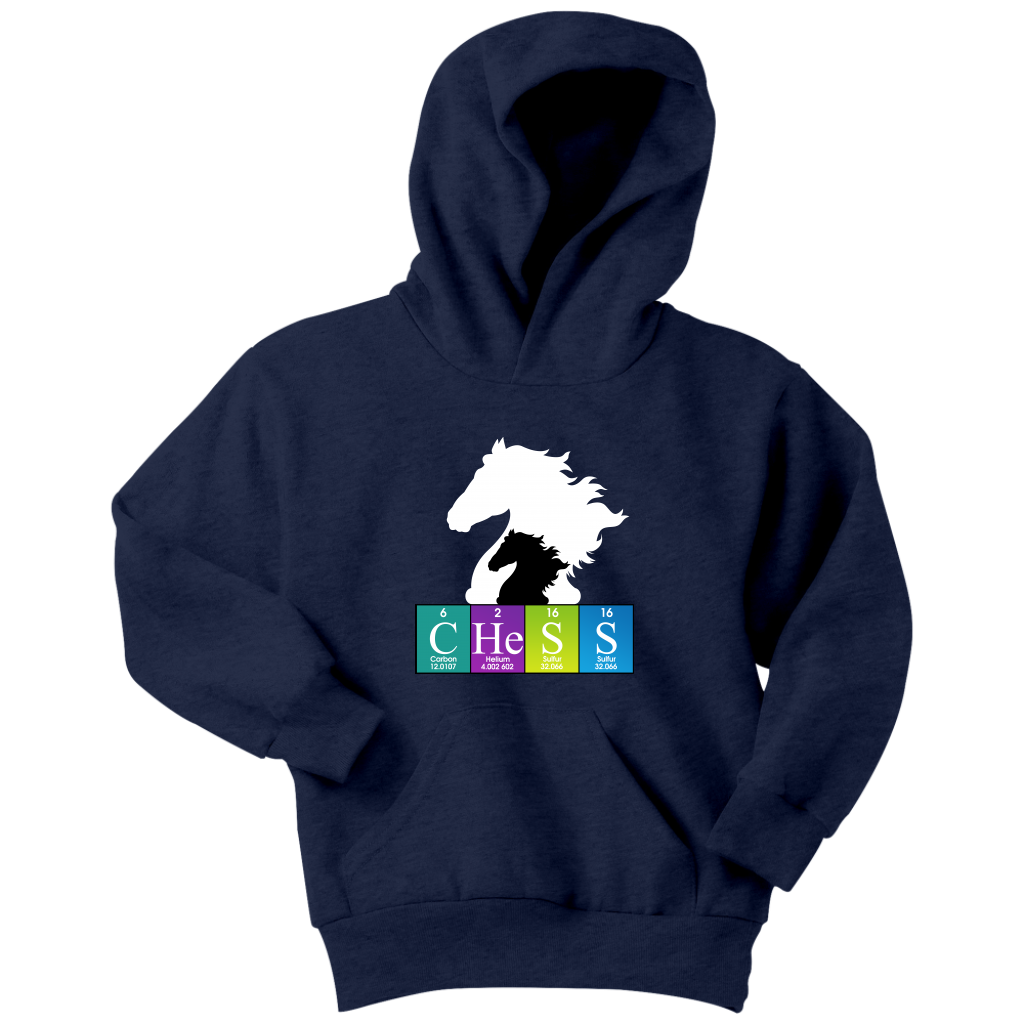 Chess Atomic Table White Knight - Youth Unisex Hoodie