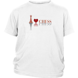 I heart Chess - I love Chess plaid reflective design - Youth T-Shirt