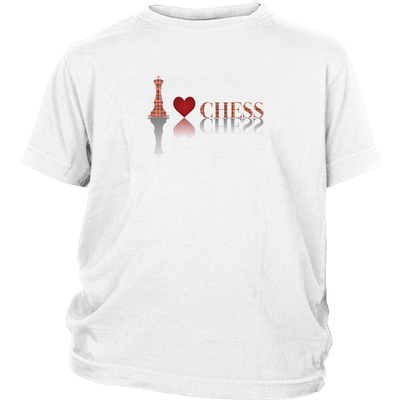 I heart Chess - I love Chess plaid reflective design - Youth T-Shirt