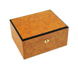 Burlwood Pattern Felt Lined Chess Box