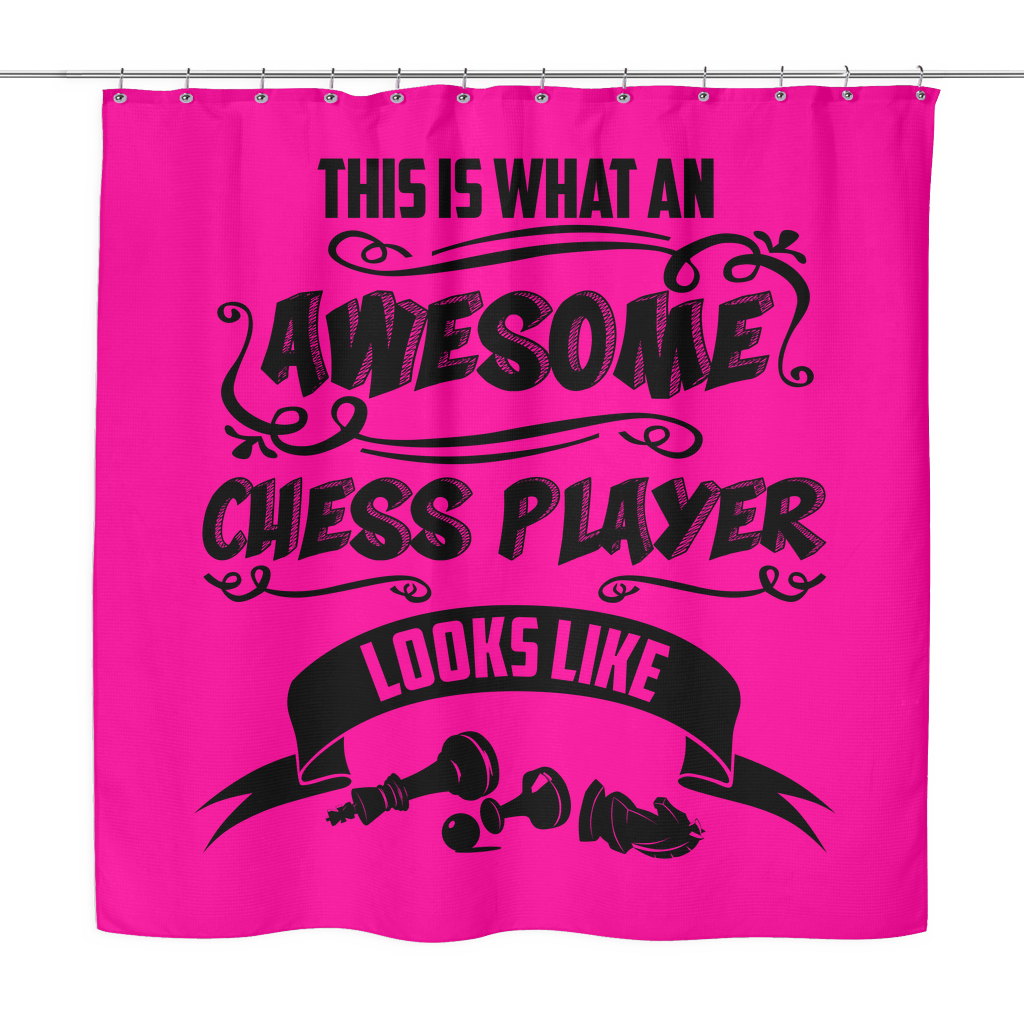 This is what an awesome chess player looks like - Shower Curtain
