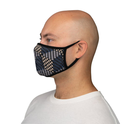 3 Dimensional chess cubes Fitted Polyester Face Mask