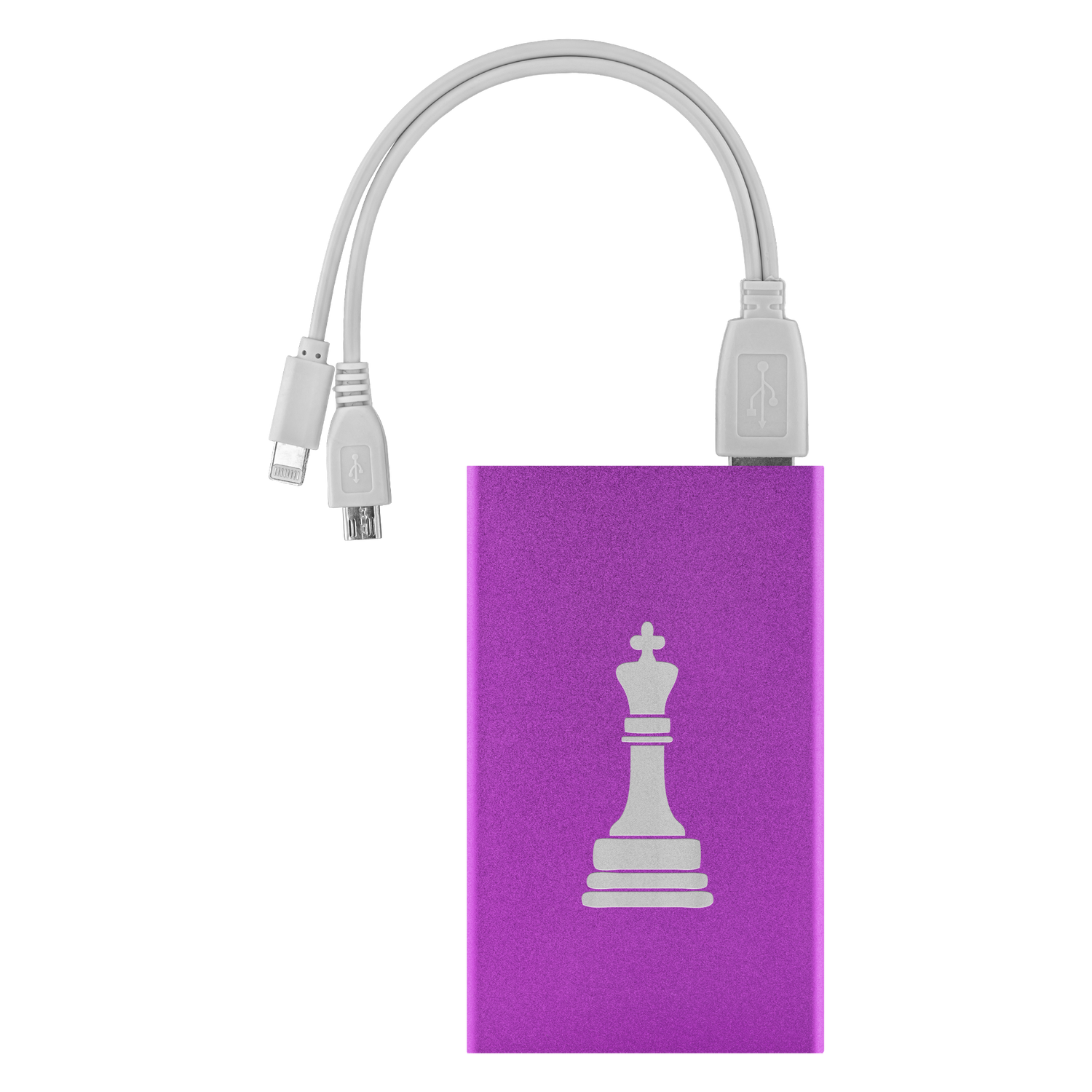 Chess King laser etched Lithium-Ion power bank