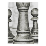 Wooden monochrome chess pieces hardcover journal