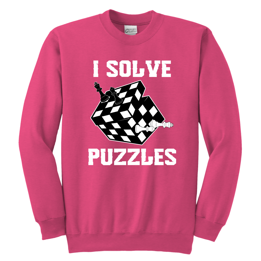 I Solve Puzzles - Rubick's Cube and Chess - Unisex Sweatshirt