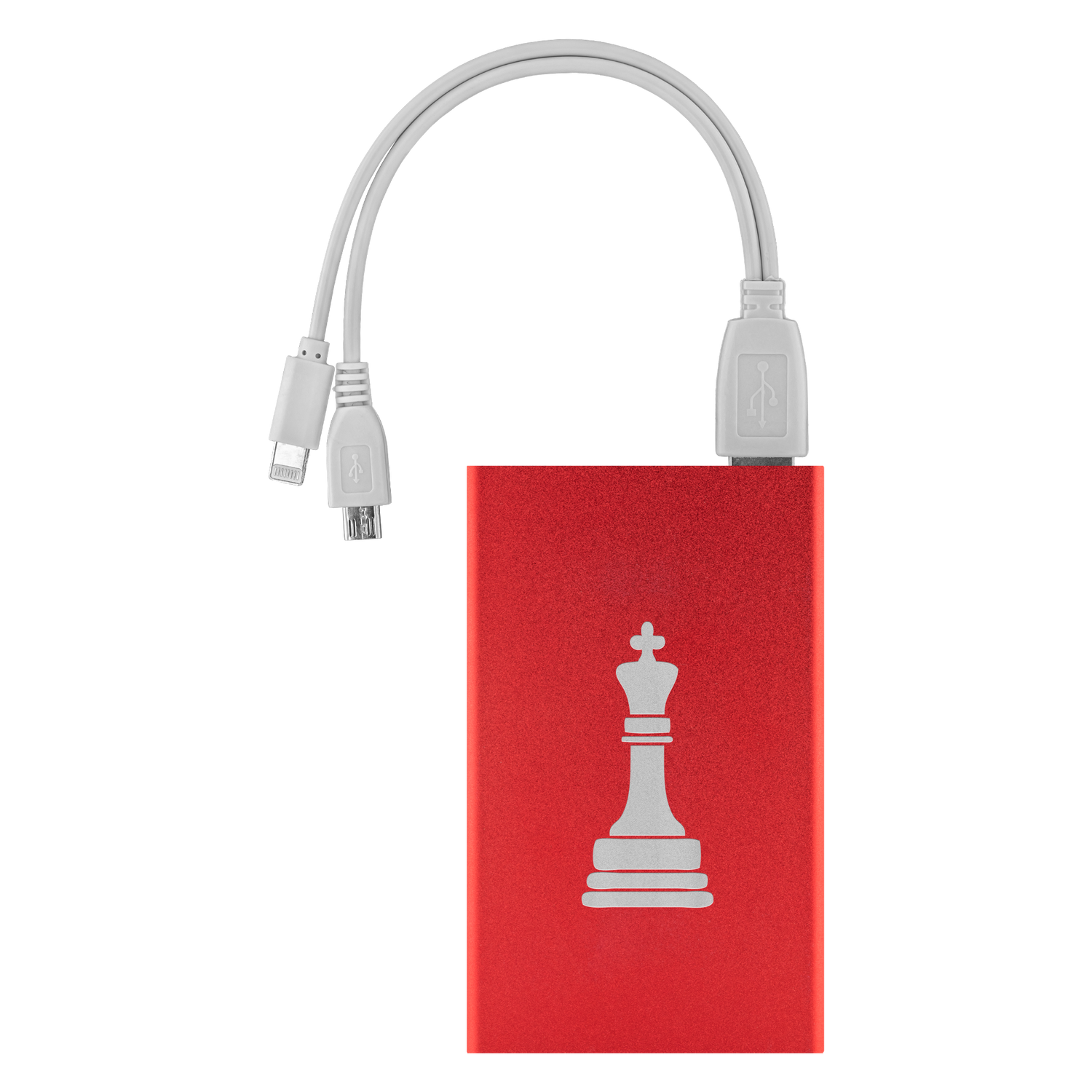 Chess King laser etched Lithium-Ion power bank