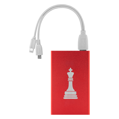 Chess King laser etched Lithium-Ion power bank