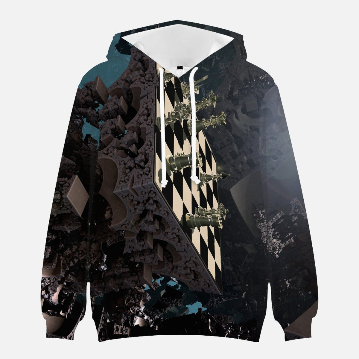 Fantasy Chess All over Print Round Collar Hoodie