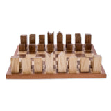 CityScape Modern Art Deco Wood Chess Set - Hand Crafted in Guatemala