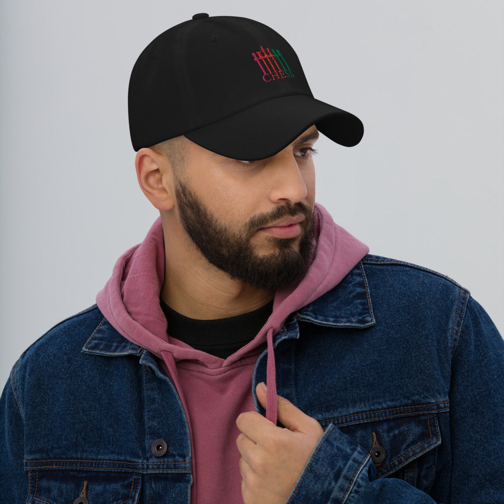 Chess Pieces Spelled Dad hat