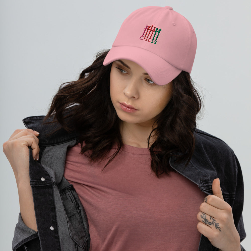 Chess Pieces Spelled Dad hat