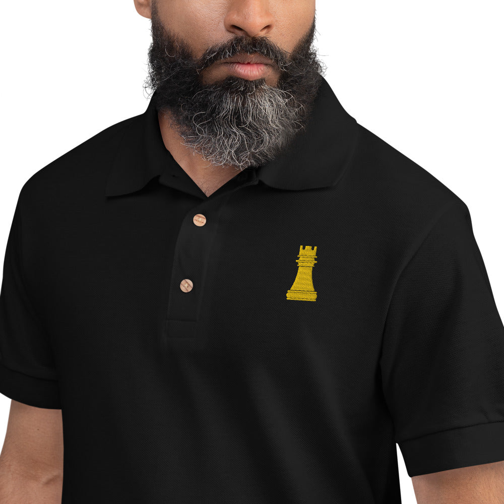 Rook Golden Embroidered Polo Shirt