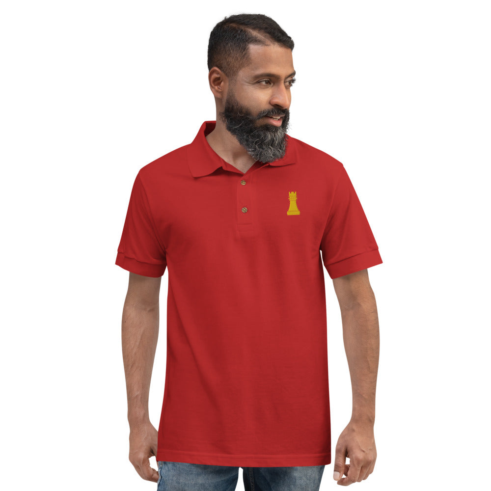 Rook Golden Embroidered Polo Shirt