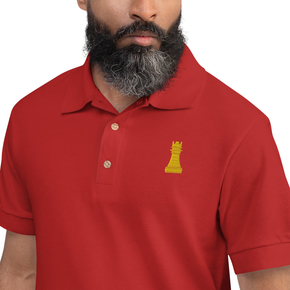 Rook Golden Embroidered Polo Shirt