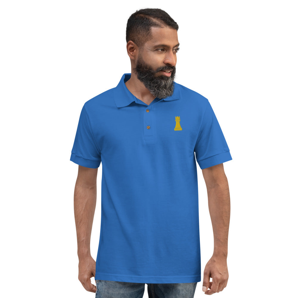 Rook Golden Embroidered Polo Shirt