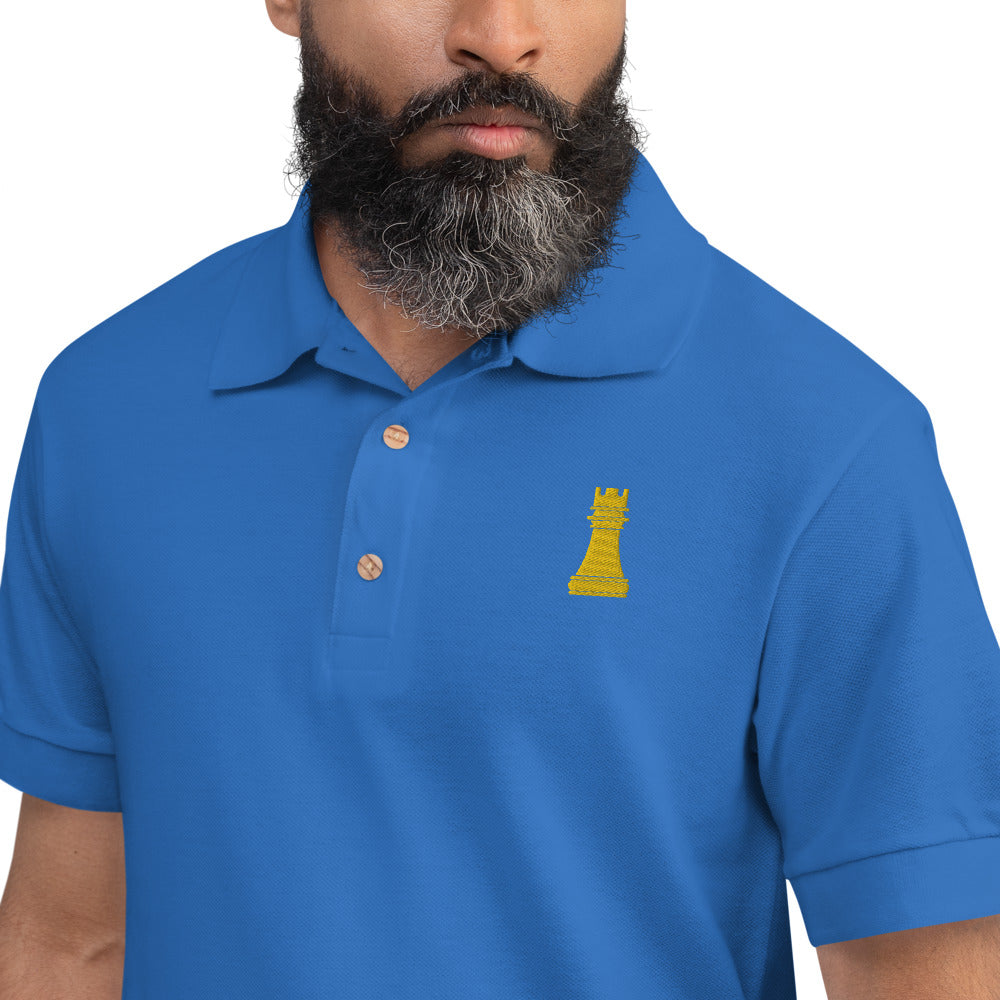 Rook Golden Embroidered Polo Shirt