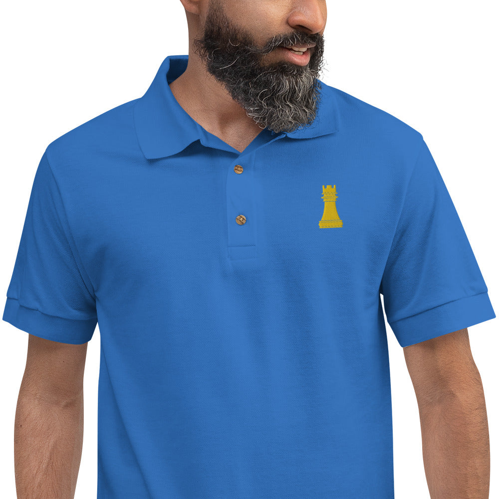 Rook Golden Embroidered Polo Shirt