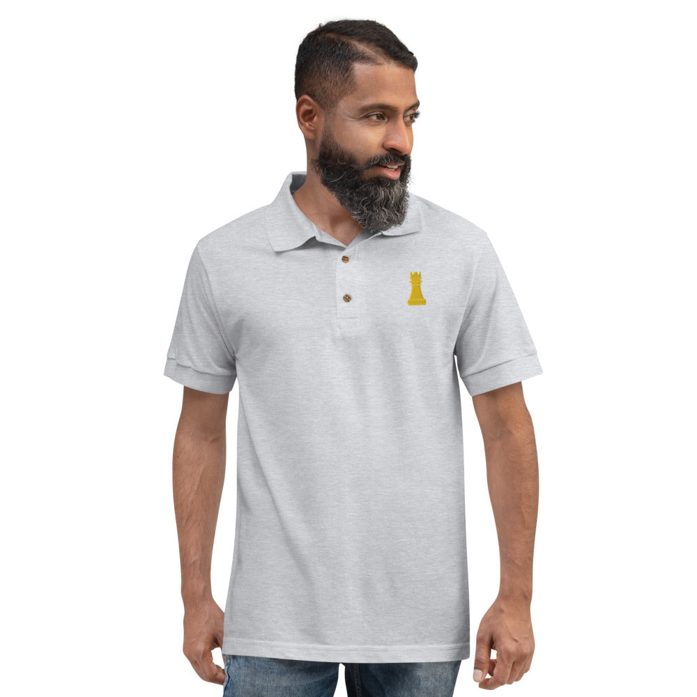 Rook Golden Embroidered Polo Shirt