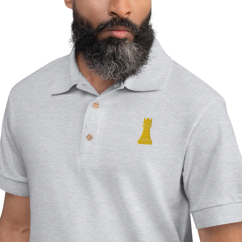 Rook Golden Embroidered Polo Shirt
