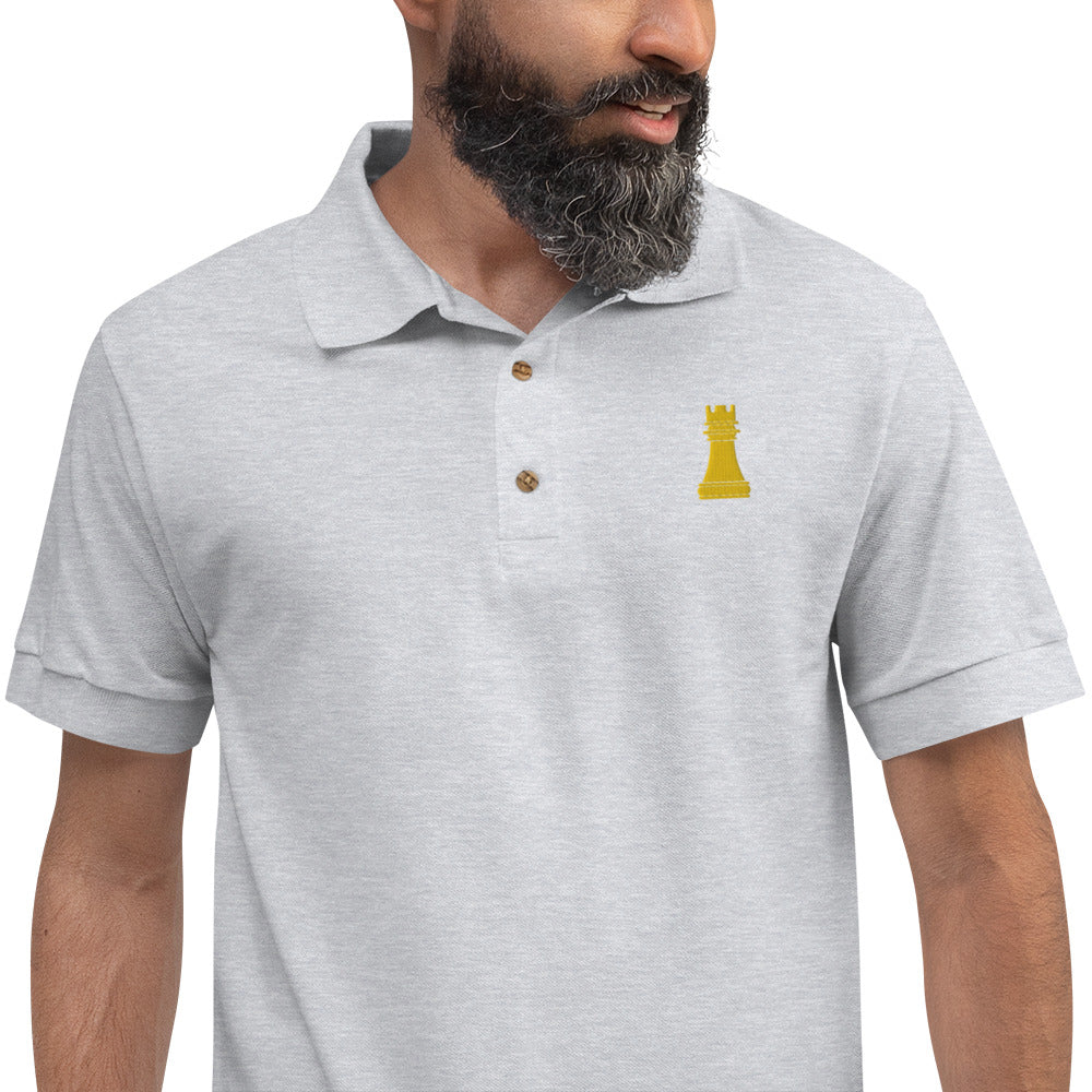 Rook Golden Embroidered Polo Shirt