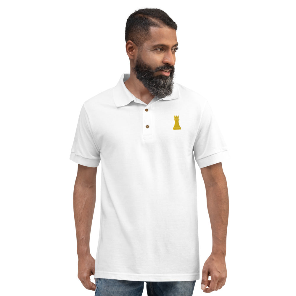 Rook Golden Embroidered Polo Shirt
