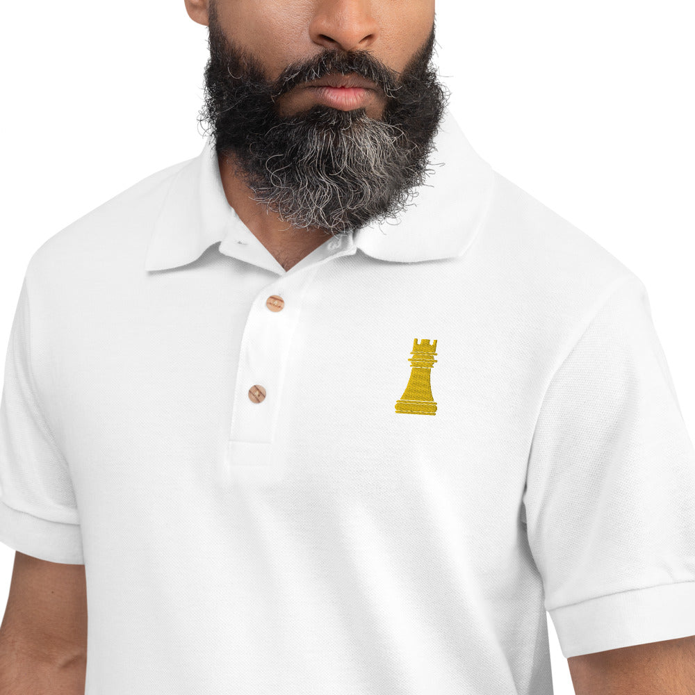 Rook Golden Embroidered Polo Shirt