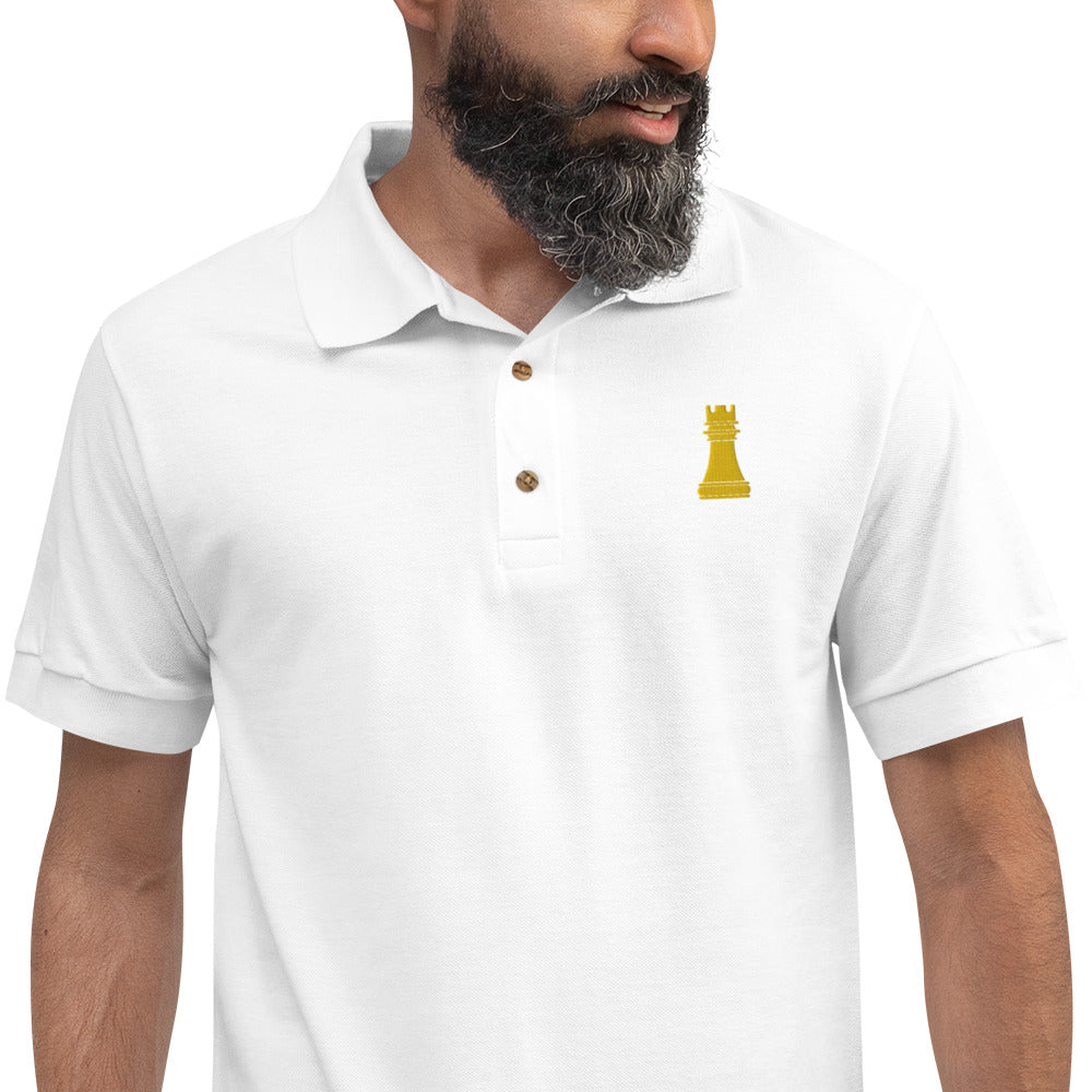 Rook Golden Embroidered Polo Shirt