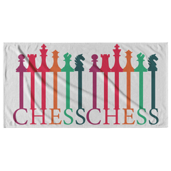 Chess spectrum pieces Beach Towel